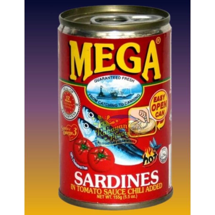 Mega Sardines in Tomato Sauce & Chili  155g