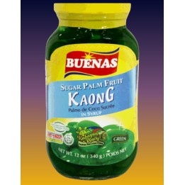 Buenas Kaong, Green Candied Fruit in Syrup - 340g