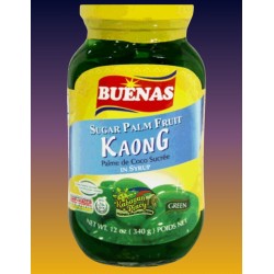 Buenas Kaong, Green Candied Fruit in Syrup - 340g