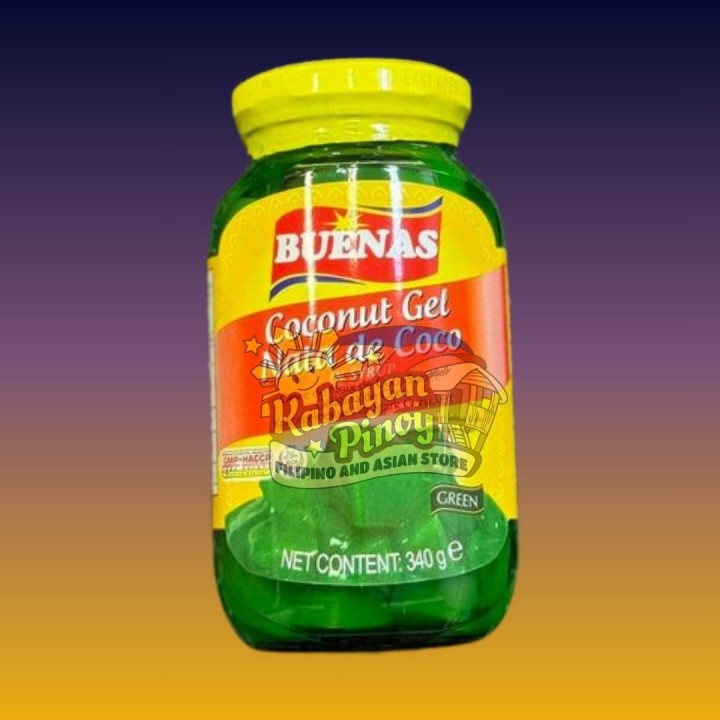 Buenas Coconut Gel Nata De Coco Green in Syrup - 340g
