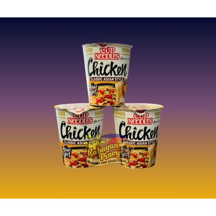 Nissin Cup Noodles Chicken, Classic Asian Ramen Style - 63g