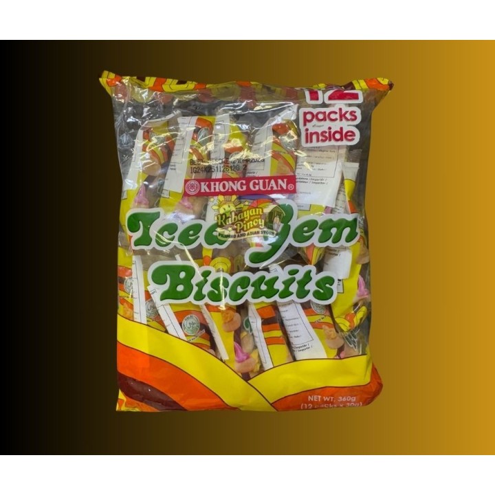 Kong Guan Iced Gem Biscuits - 12 x 30g