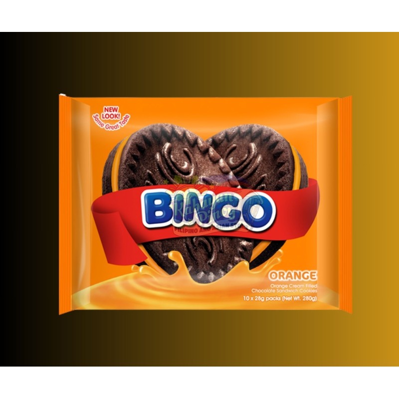 Bingo Orange Cream Filled Sandwich Cookies - 280g Bingo Orange Cream Filled Sandwich Cookies - 280g
