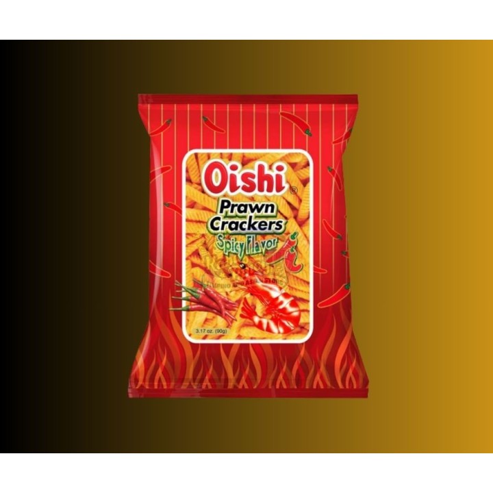 Oishi Prawn Crackers Spicy - 90g