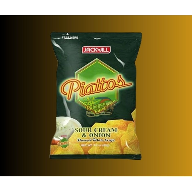 Jack n' Jill Piattos Sour Cream & onion Flavored Chips - 85g