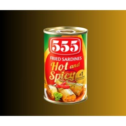 555 Fried Sardines Hot & Spicy -155g